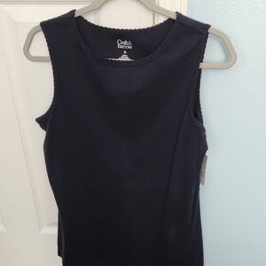 Croft & Barrow Black Fitted Sleeveless Tank Top